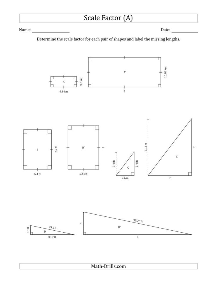 Determine The Scale Factor Between Two Shapes And Determine