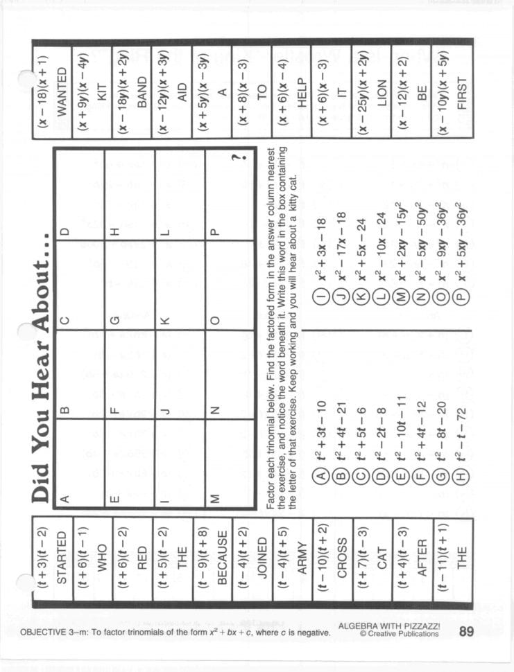 Did You Hear About Math Did You Hear About Worksheet
