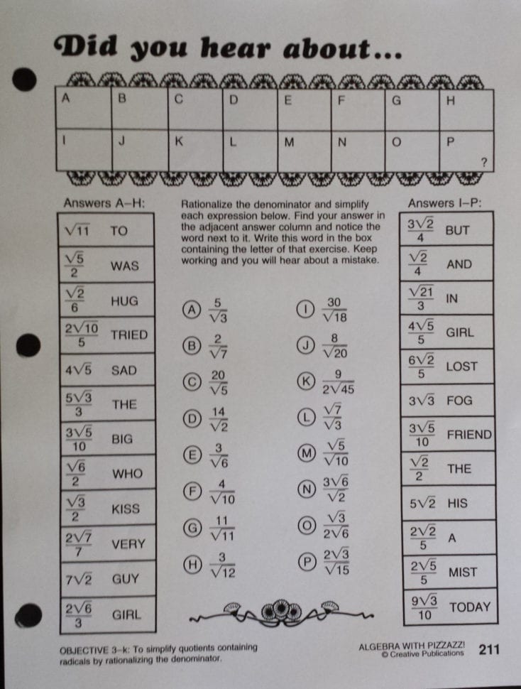 Did You Hear About Math Worksheet Answers 103 Inspirational