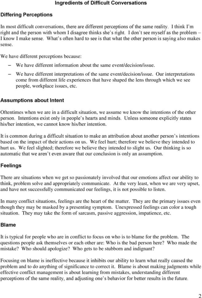 Difficult Conversations How To Discuss What Matters Most  Pdf