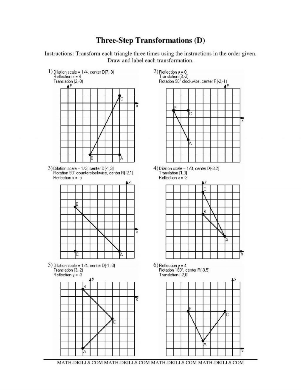 Dilation Math Worksheets With Answers Astounding Worksheet