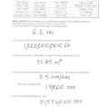 Dimensional Analysis Chemistry Worksheet Dimensional