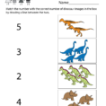 Dinosaur Worksheet  Free Kindergarten Learning Worksheet