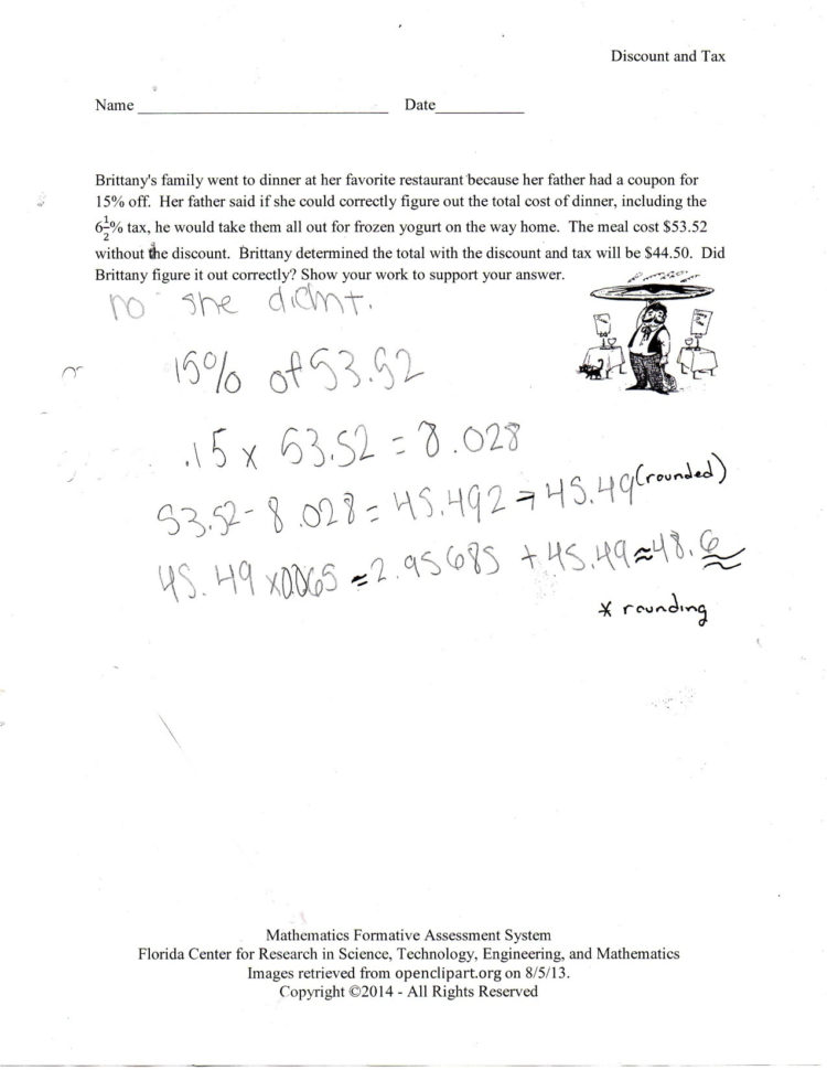 Discount And Tax Students Are Asked To Solve A Multistep Discount And Tax Students Are Asked To Solve A Multistep