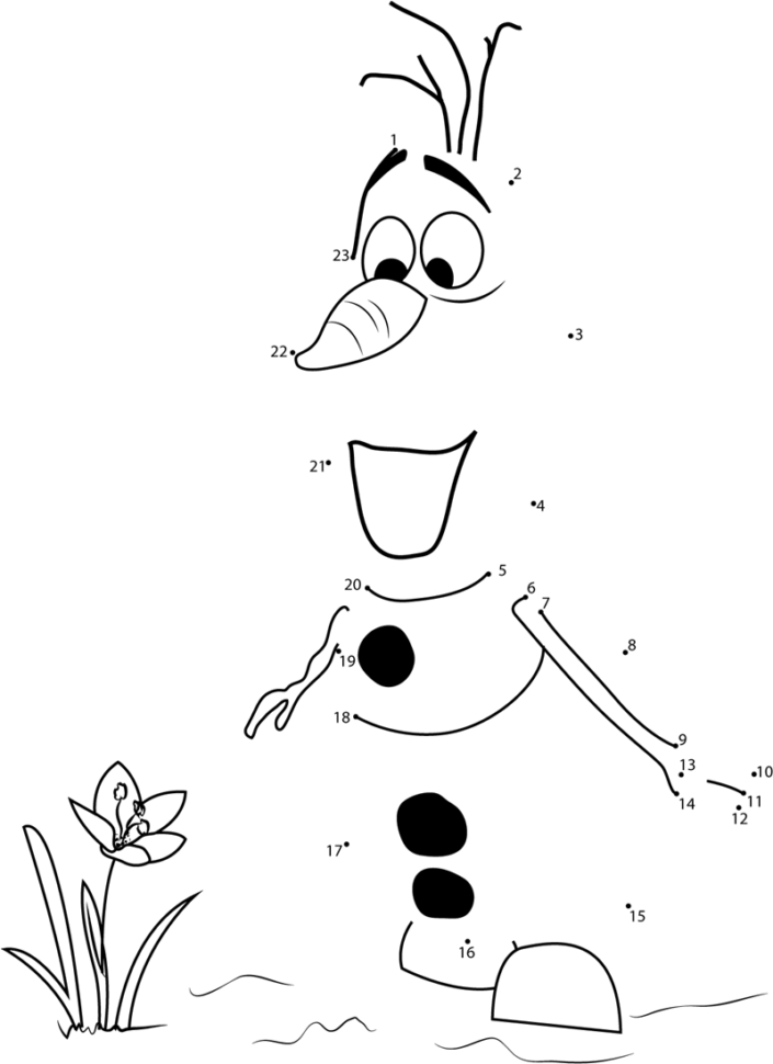 Disney Frozen Connect The Dots Printable Worksheets