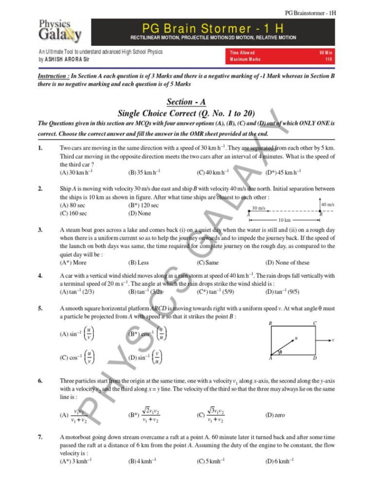 Displacement And Velocity Worksheet