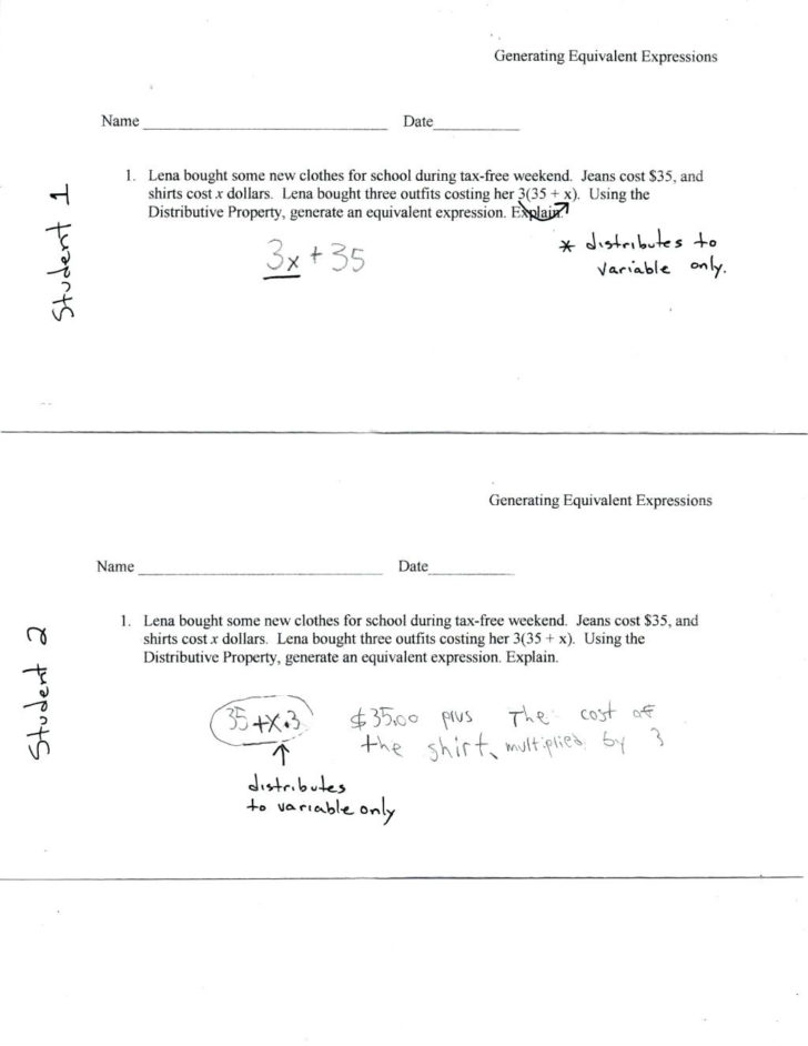 Distributive Property Practice Worksheet