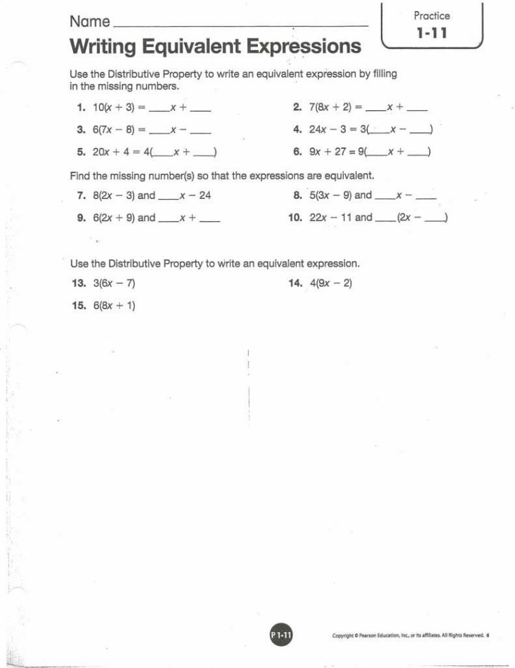 Distributive Property Worksheets 650841  Using The