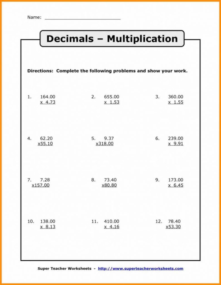 Decimal Division Worksheet Free Printable Educational Worksheet Dividing Hundredthsa Whole