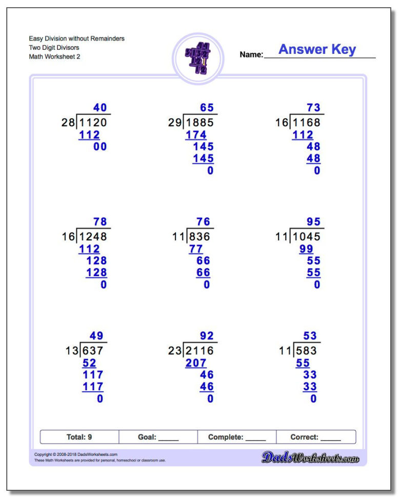 Division With Multidigit Divisors