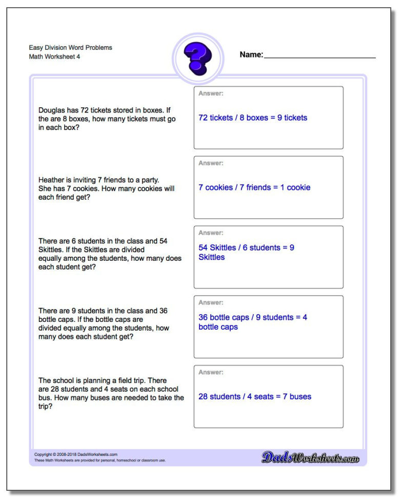 Division Word Problems