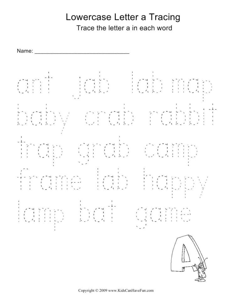 Doc  Alphabet Tracing Practice Name Tracing Worksheet