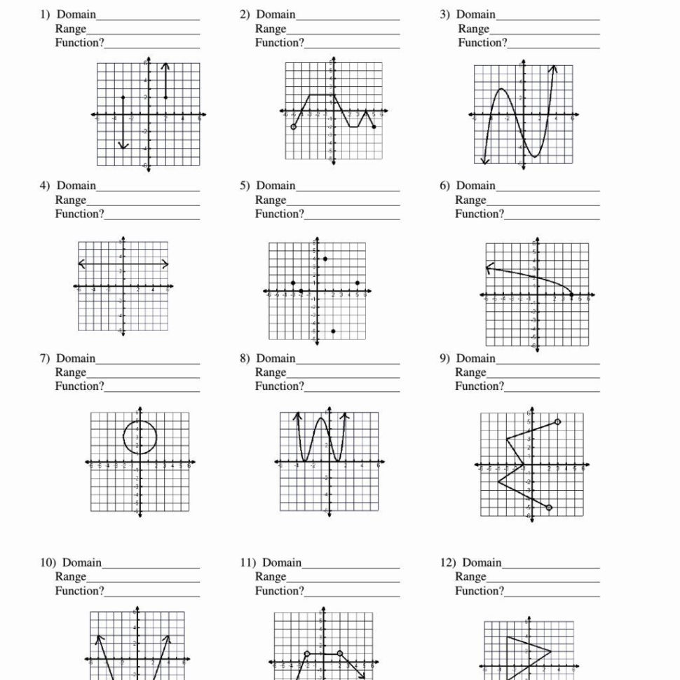 Domain And Range Worksheet 1  Yooob