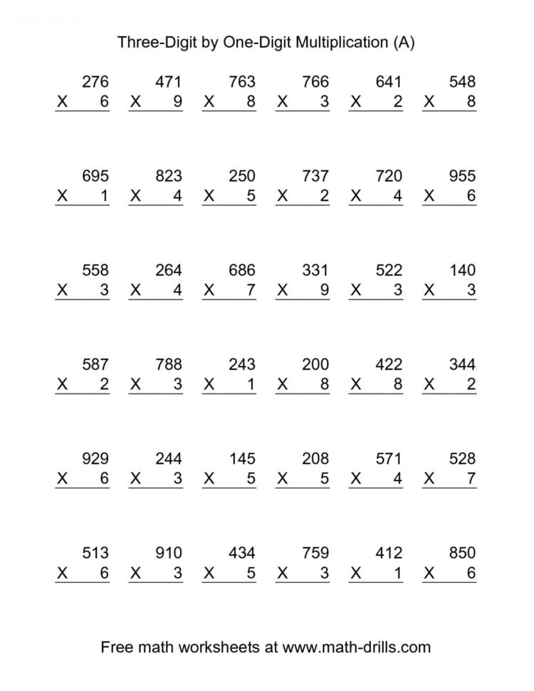Double Digit Multiplication Worksheets Math Aids Outstanding