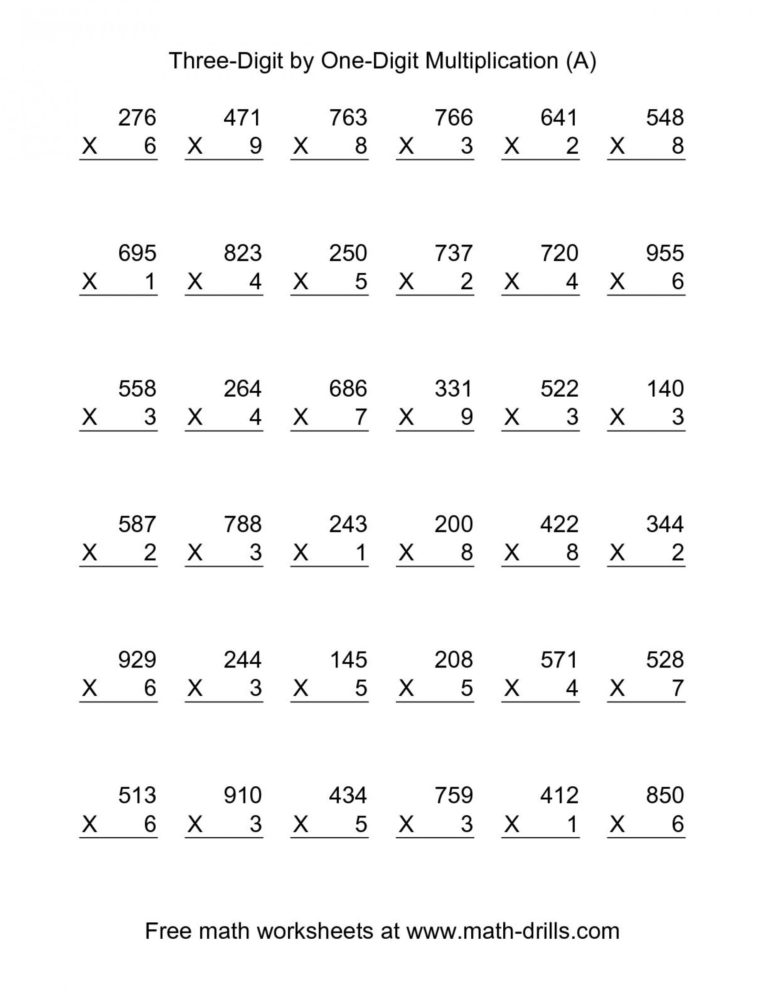 Double Digit Multiplication Worksheets Math Aids Outstanding Db excel