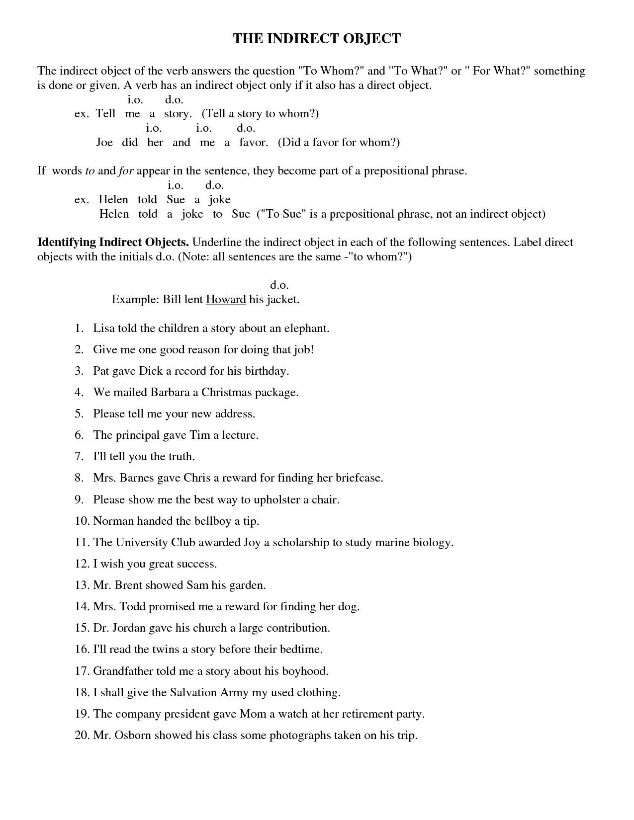 Spanish Worksheet 5 6 Order Of Object Pronouns