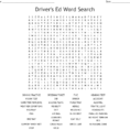 Driver Education Word Search  Word