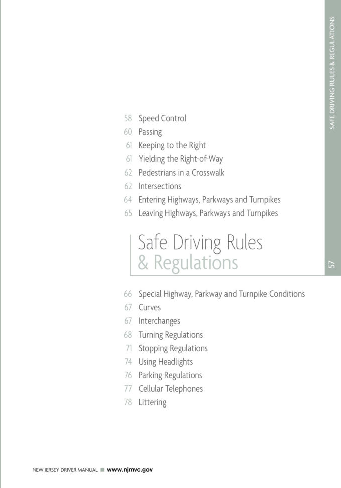 Driver Manual Chapter 4  State Of New Jersey Pages 1  24