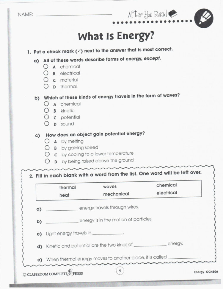 Drug Education Worksheets