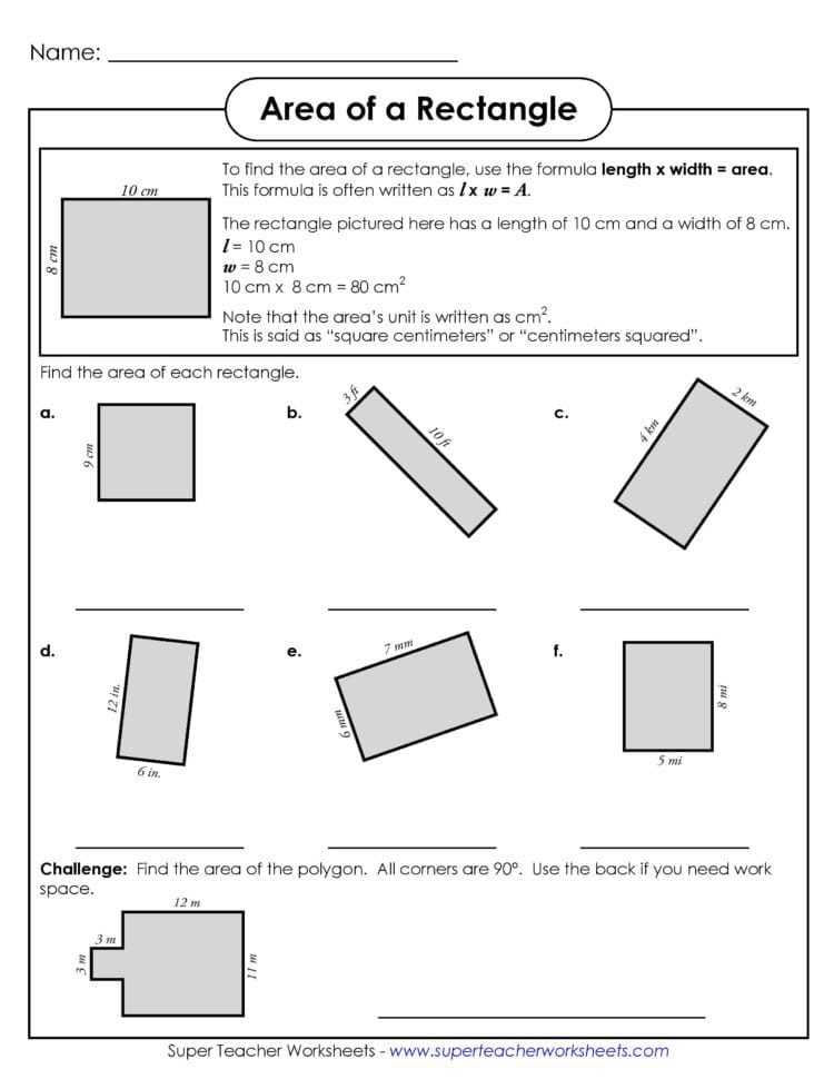 ✅ Best 10 Area And Perimeter Worksheet  You Calendars