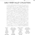 Early River Valley Civilizations Word Search  Word