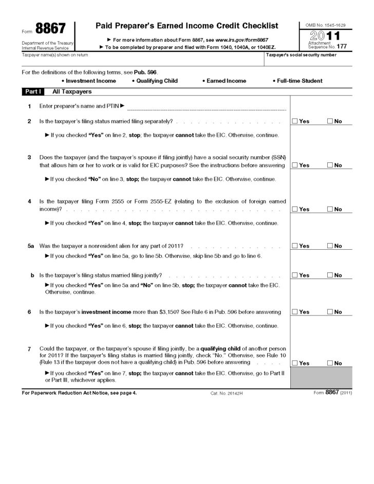 2020 Eic Worksheets