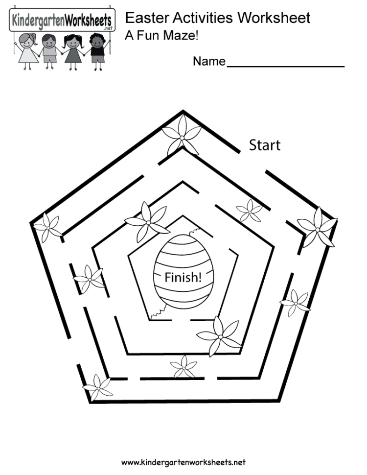 Easter Activities Worksheet  Free Kindergarten Holiday