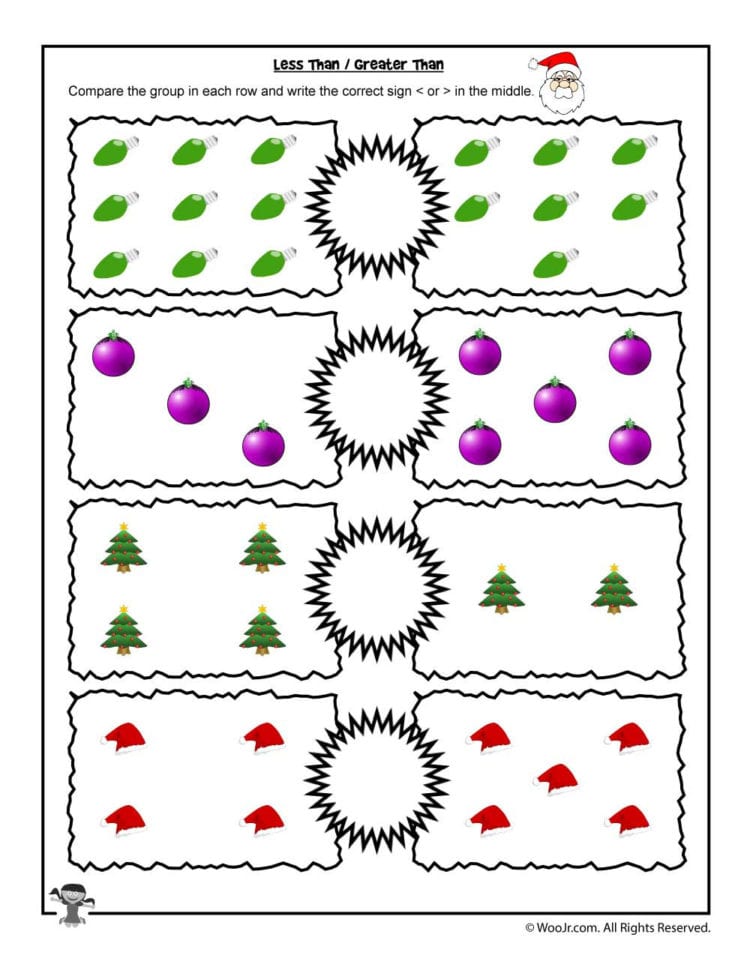 Easy 110 Greater Than Less Than Worksheet  Woo Jr Kids