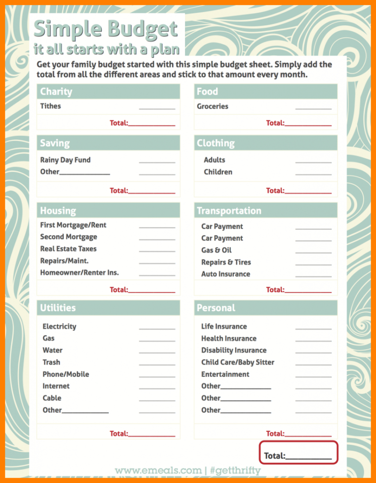 Easy Budget Spreadsheet Excel App Household Worksheet