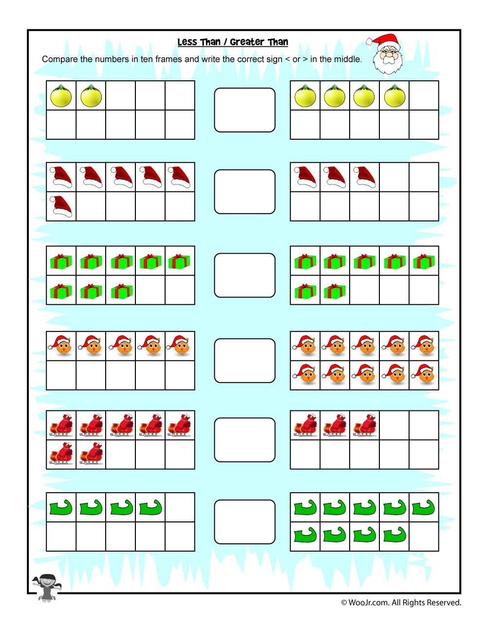 1st Grade Math Worksheets Greater Than Less Than