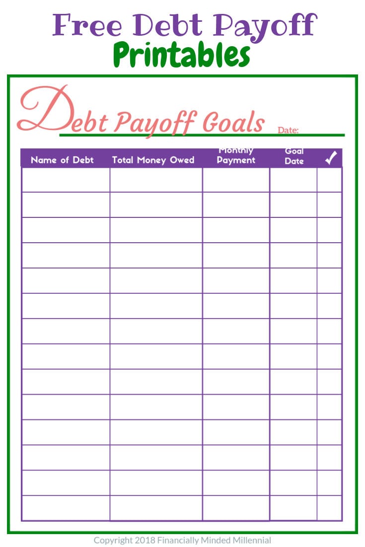 Free Printable Debt Payoff Worksheet Db excel
