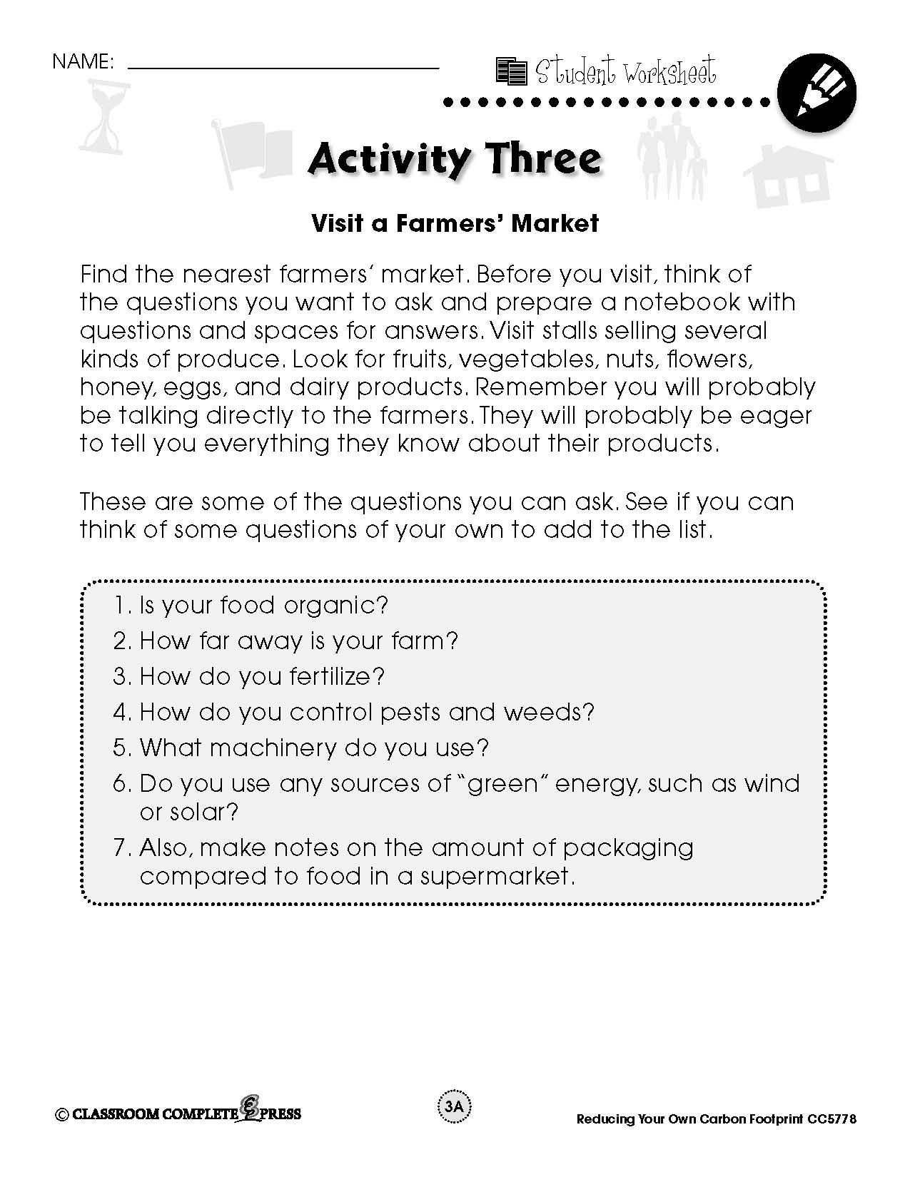 Ecological Footprint Worksheet Answers