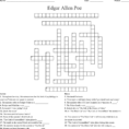 Edgar Allen Poe Crossword  Word