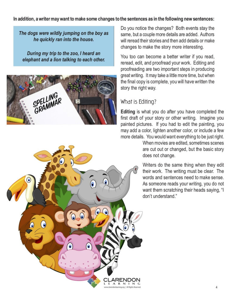 Editing And Proofreading Lesson Plan  Clarendon Learning