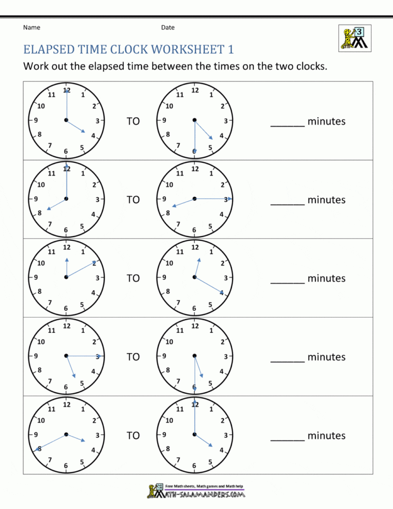 3Rd Grade Time Worksheets — db-excel.com