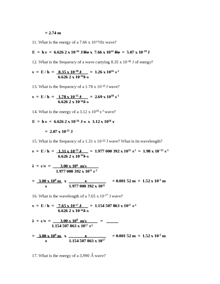 Electromagnetic Ves  Worksheet  Docsity