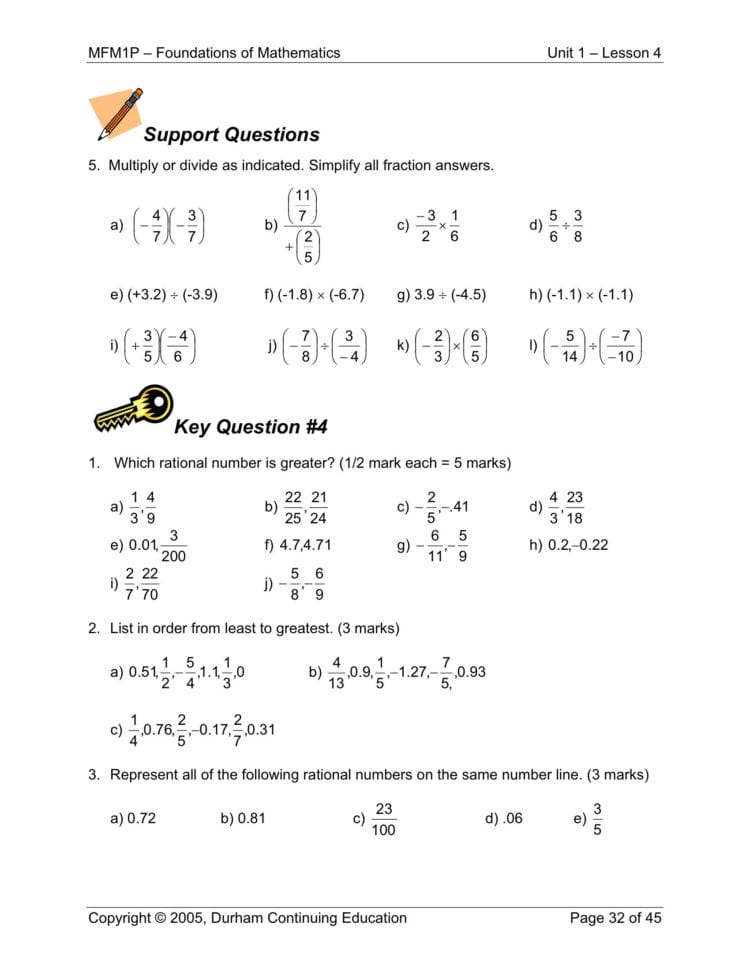 Elegant Rational Number Line Worksheet – Enterjapan
