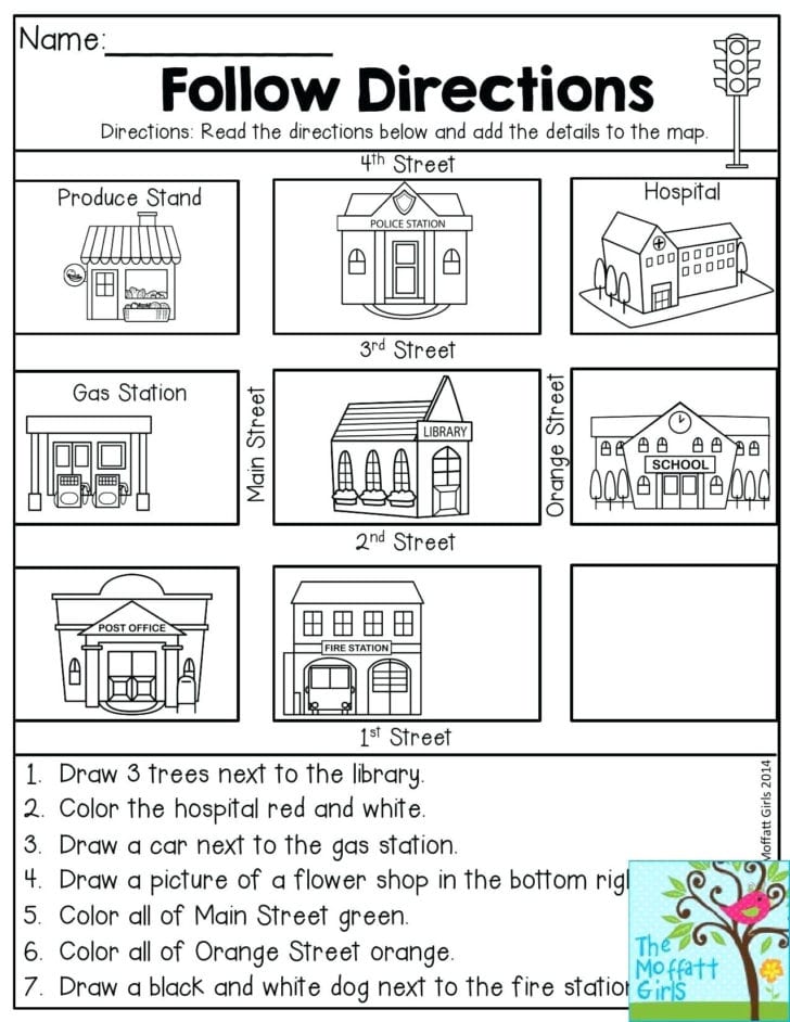 Compass Worksheets For Kids