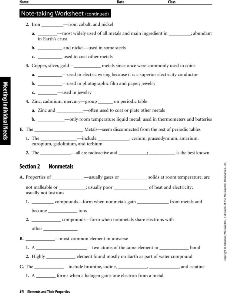 Elements And Their Properties  Pdf