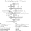 Elements Compounds And Mixtures Crossword  Word