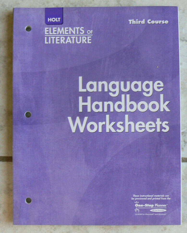 Elements Of Literature Elements Of Literature  Language Handbook  Worksheetsrinehart And Winston Staff Holt 2003 Paperback