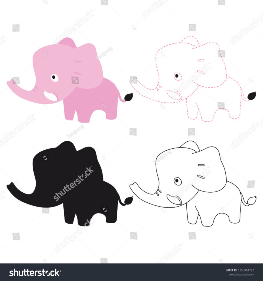 Elephant Worksheet Vector Design Stock Vector Royalty Free