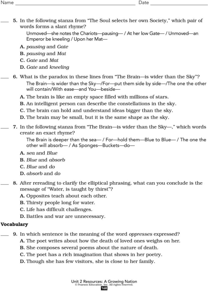 Emily Dickinson S Poetry Reading Rmup B  Pdf