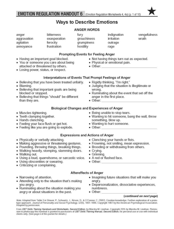 Emotional Intelligence Worksheets