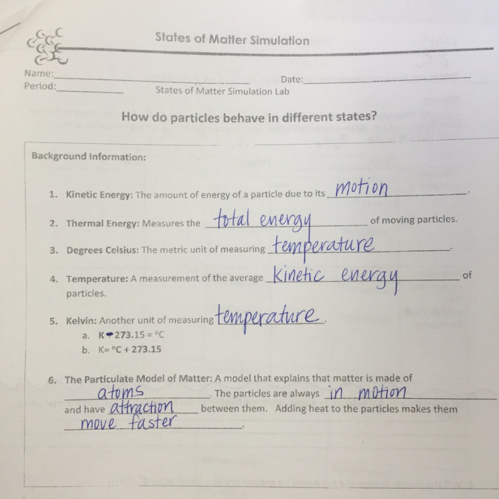 Energy Forms And Changes Simulation Worksheet Answers —