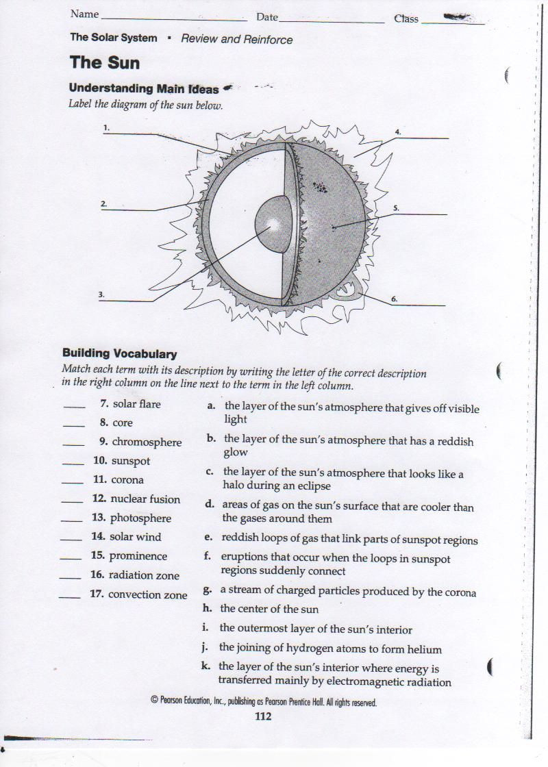 Energy From The Sun Worksheet Answers