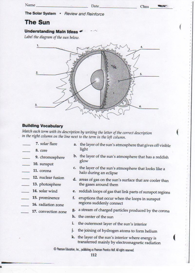 Energy From The Sun Worksheet Answers Db excel