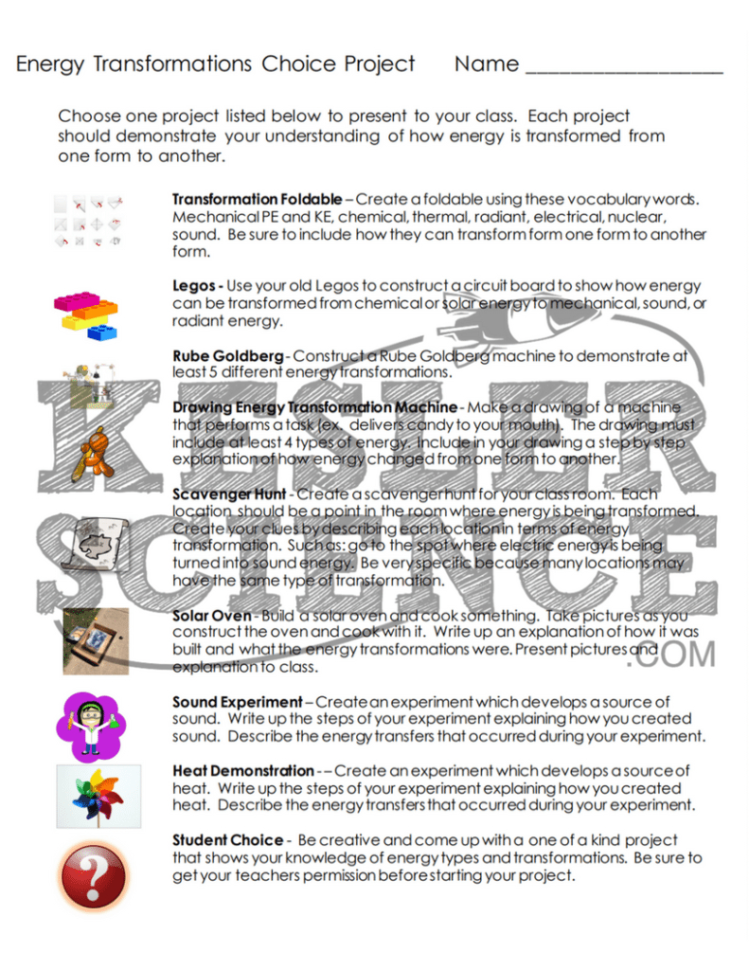 Energy Transformation Lesson Plan – A Complete Science