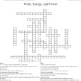 Energy Vocab Crossword  Word