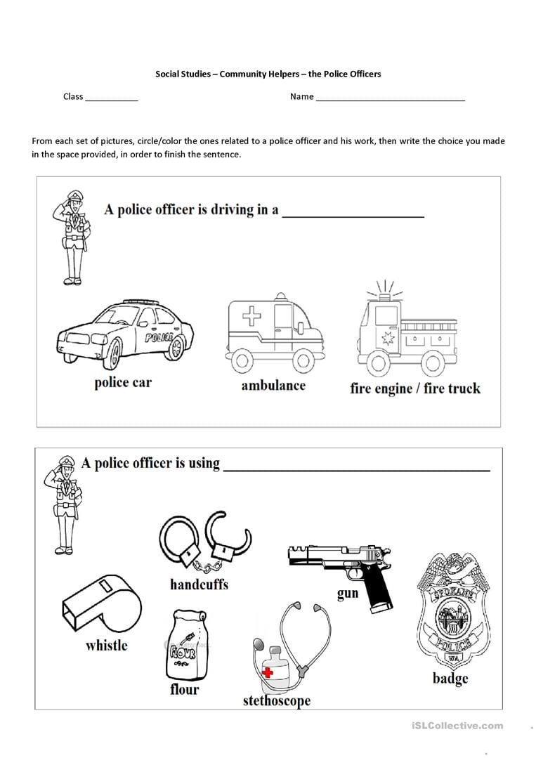 English Esl Community Helpers Worksheets Most Results The